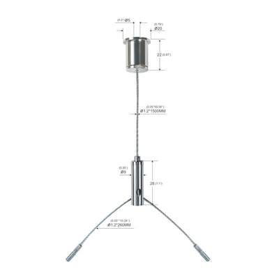 نظام تعليق لوحة LED على شكل Y مع Lobster Hook YW-86021