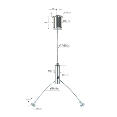 نظام تعليق لوحة LED على شكل Y مع Lobster Hook YW-86021